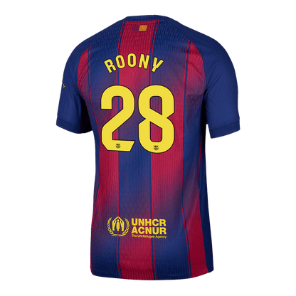 ROONY #28 Barcelona Mens Home Soccer Jersey 2025/26 Red&Blue - Player Version