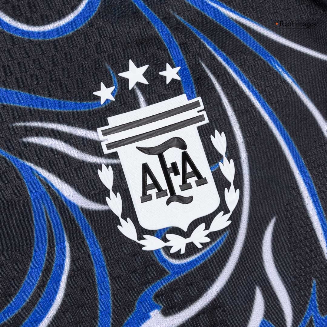 Argentina Mens Away Soccer Jersey World Cup 2026 Black - Player Version