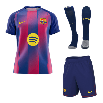 Barcelona Mens Home Soccer Full Set 2025/26 Red&Blue [PREMIUM]