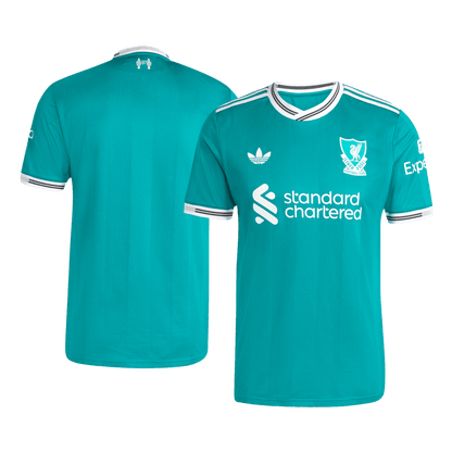 Liverpool Mens Third Away Soccer Jersey 2025/26 Green - Player Version