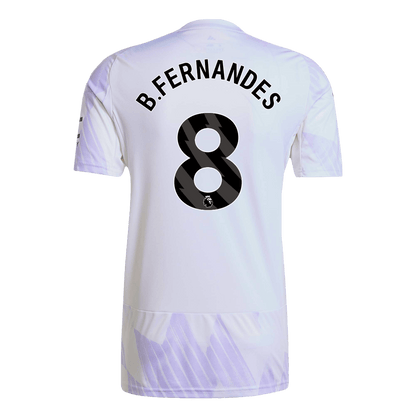 B.FERNANDES #8 Manchester United Mens Away Soccer Jersey 2025/26 White