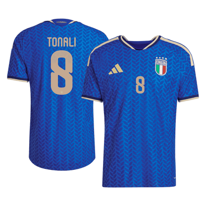 TONALI #8 Italy Mens Home Soccer Jersey World Cup 2026 Blue - Player Version