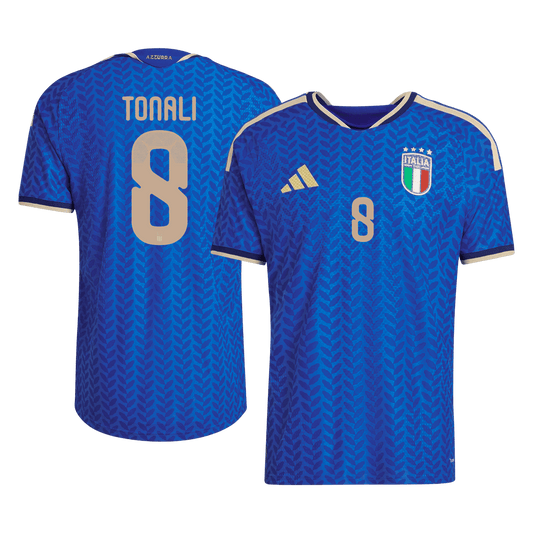 TONALI #8 Italy Mens Home Soccer Jersey World Cup 2026 Blue - Player Version