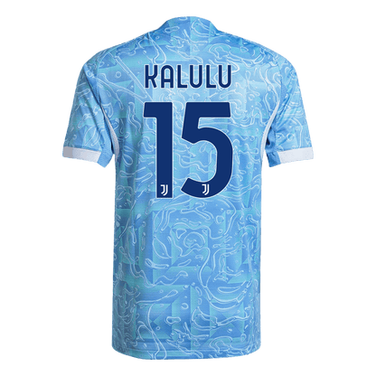 KALULU #15 Juventus Mens Away Soccer Jersey 2025/26 Blue - Player Version