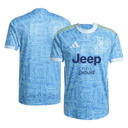 Juventus Mens Away Soccer Jersey 2025/26 Blue - Player Version