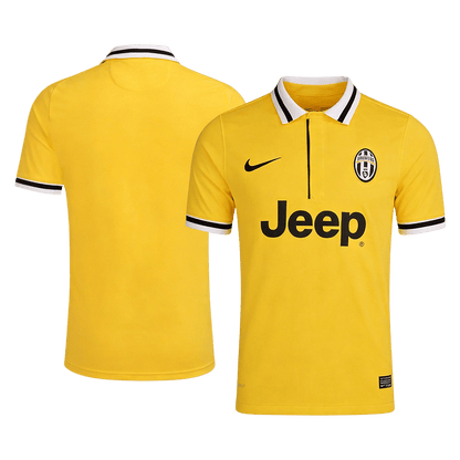 Retro Juventus Mens Away Soccer Jersey 2013/14 Yellow
