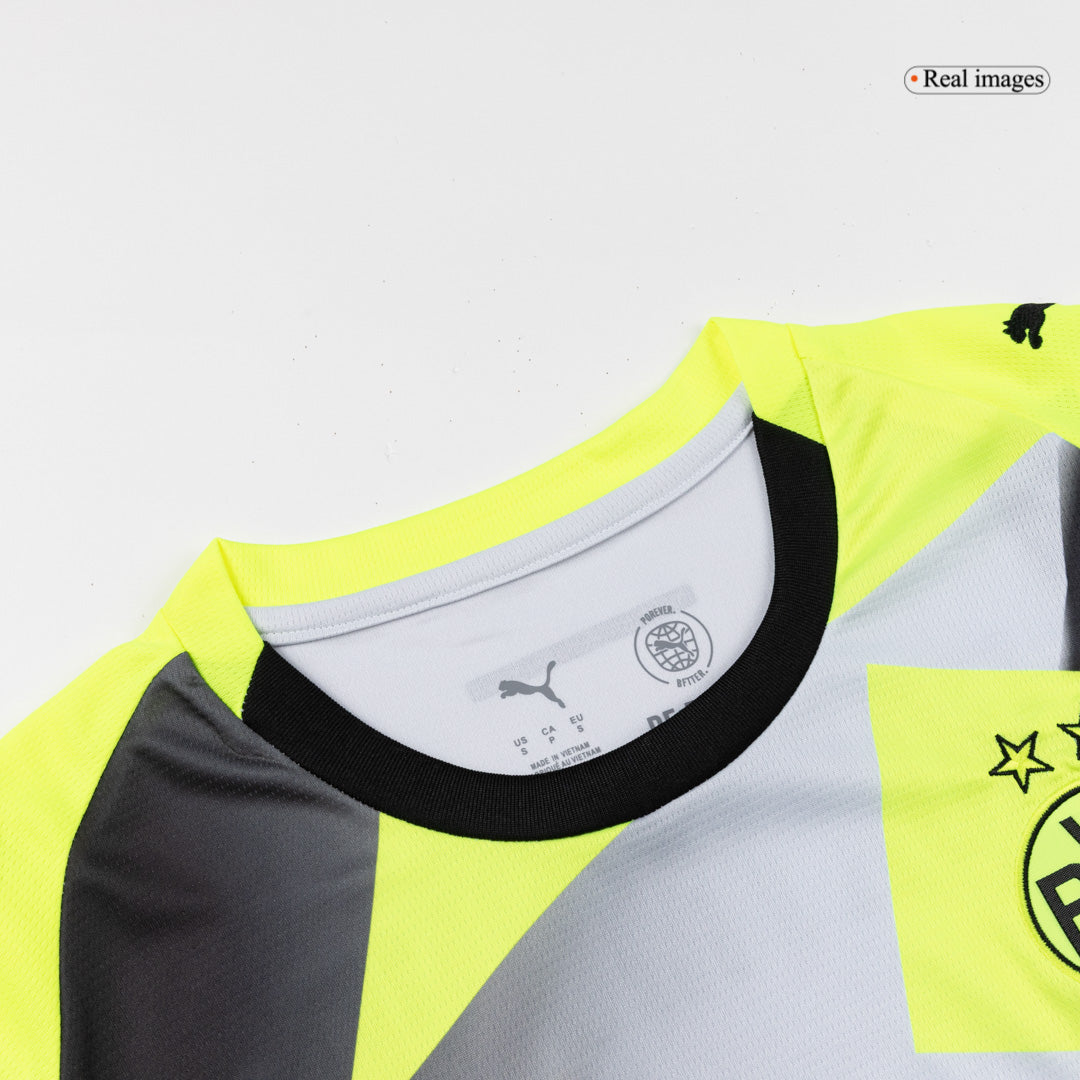 Borussia Dortmund Mens Away Soccer Kit 2025/26 Gray