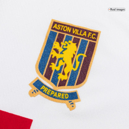 Retro Aston Villa Mens Third Away Soccer Jersey 1994/95 White