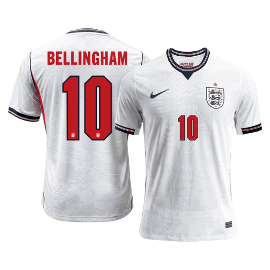 BELLINGHAM #10 England Mens Home Soccer Jersey World Cup 2026 White - Player Version