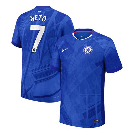 NETO #7 Chelsea Mens Home Soccer Jersey 2025/26 Blue - Player Version