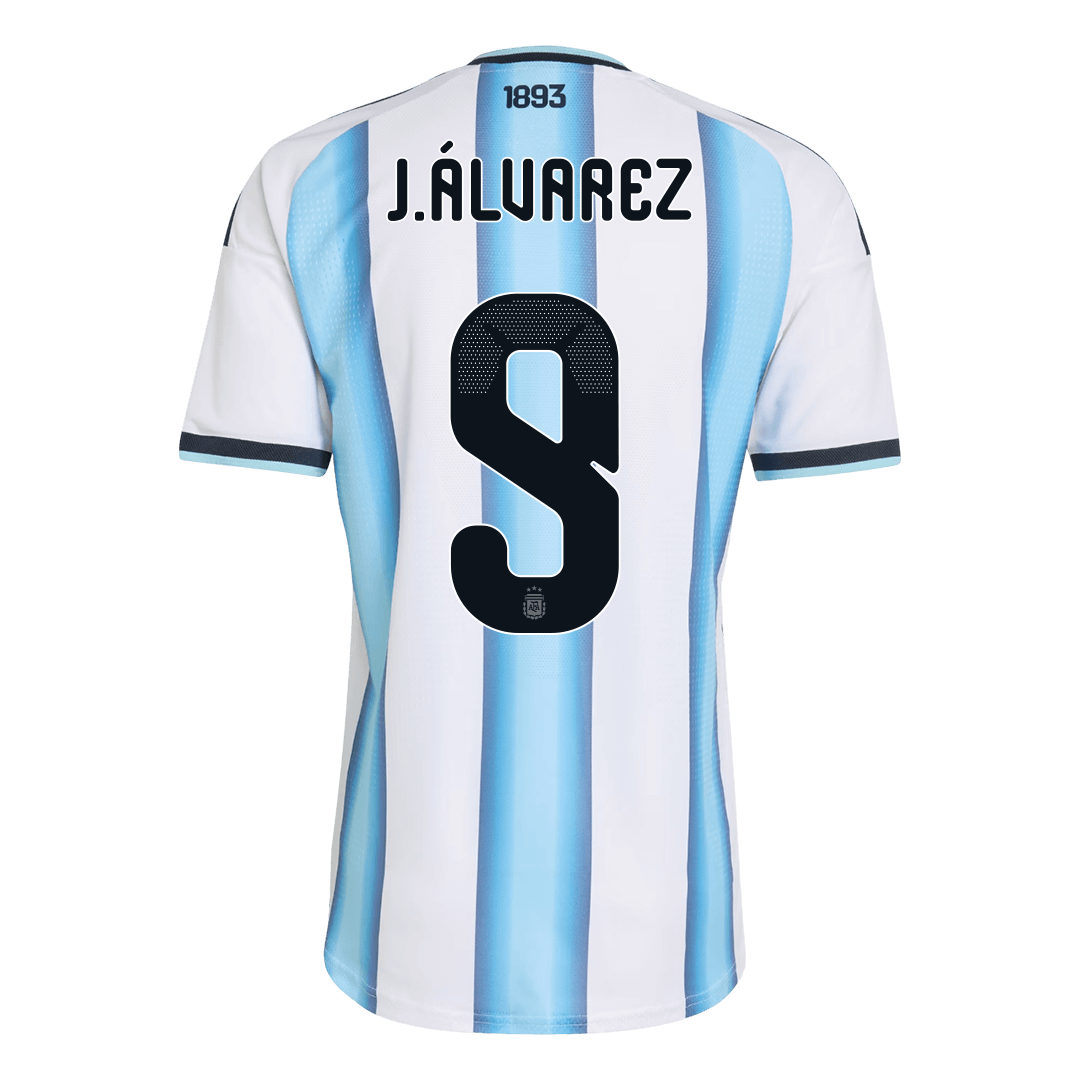 J.ÁLVAREZ #9 Argentina Mens Home Soccer Jersey World Cup 2026 Blue&White - Player Version
