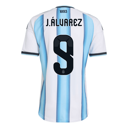 J.ÁLVAREZ #9 Argentina Mens Home Soccer Jersey World Cup 2026 Blue&White - Player Version