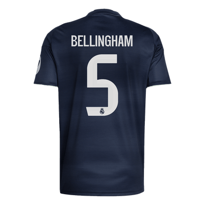 BELLINGHAM #5 Real Madrid Mens Away Soccer Jersey 2025/26 Navy [PREMIUM]