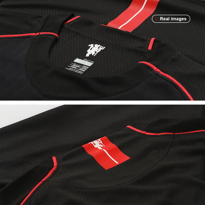 Retro RONALDO #7 Manchester United Mens Away Soccer Jersey 2007/08 Black