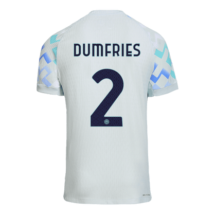 DUMFRIES #2 Inter Milan Mens Away Soccer Jersey 2025/26 Blue - Player Version