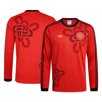 Manchester United Mens Long Sleeve Soccer Jersey 2025/26 Red