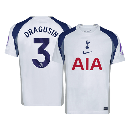 DRAGUSIN #3 Tottenham Hotspur Mens Home Soccer Jersey 2025/26 White