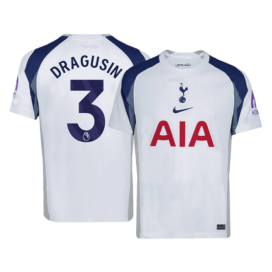 DRAGUSIN #3 Tottenham Hotspur Mens Home Soccer Jersey 2025/26 White