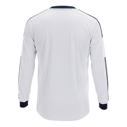 Retro Real Madrid Mens Home Long Sleeve Soccer Jersey 2012/13 White