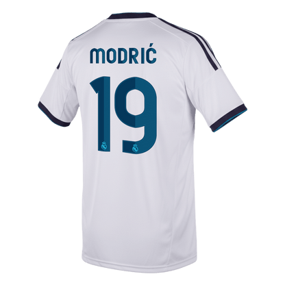 Retro MODRIĆ #19 Real Madrid Mens Home Soccer Jersey 2012/13 White