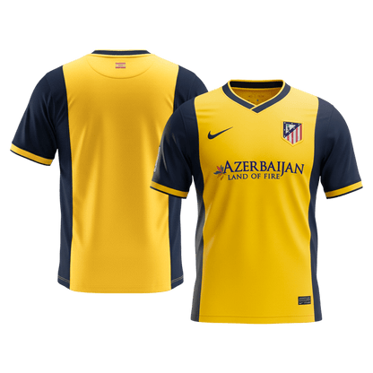 Retro Atletico Madrid Mens Away Soccer Jersey 2013/14 Yellow