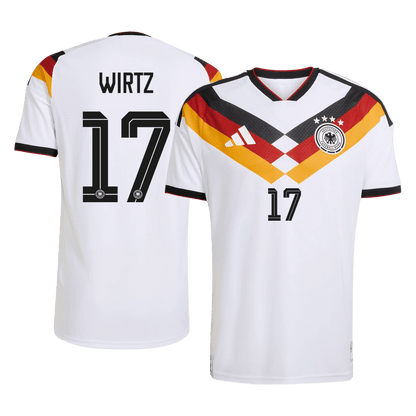WIRTZ #17 Germany Mens Home Soccer Jersey World Cup 2026 White - Player Version