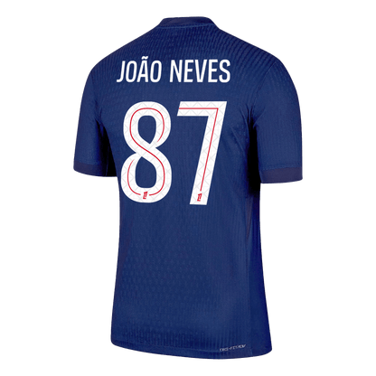 JOÃO NEVES #87 PSG Mens Home Soccer Jersey 2025/26 Navy - Player Version