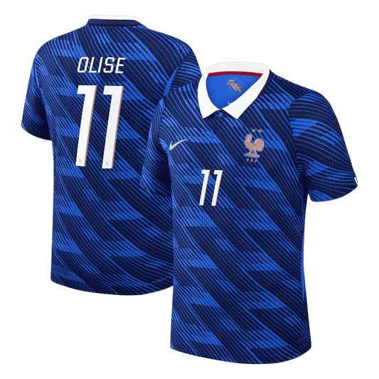 OLISE #11 France Mens Home Soccer Jersey World Cup 2026 Blue - Player Version