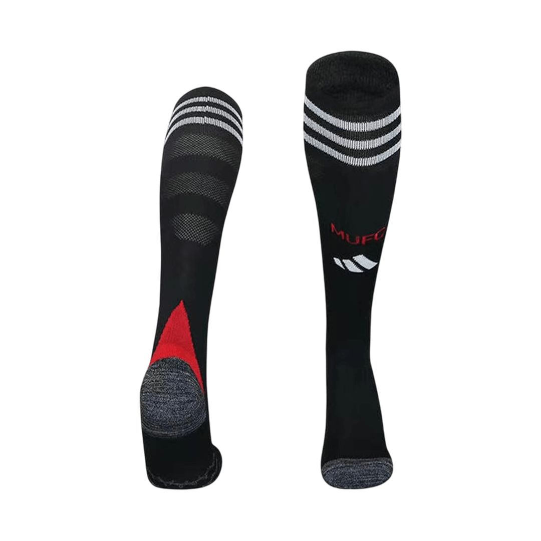 Manchester United Mens Home Soccer Socks 2025/26 Black [PREMIUM]