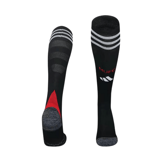 Manchester United Mens Home Soccer Socks 2025/26 Black [PREMIUM]