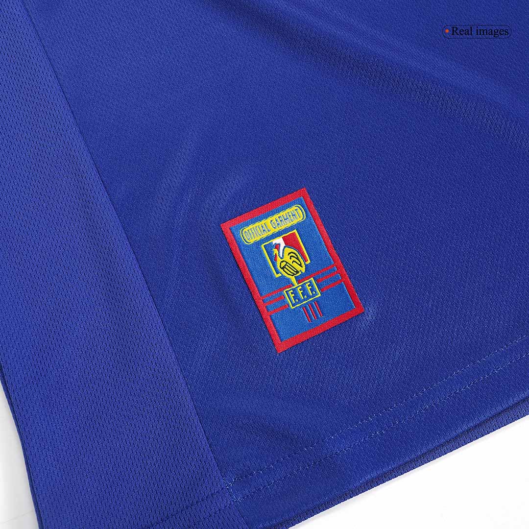 Retro France Mens Home Soccer Jersey World Cup 1998 Blue