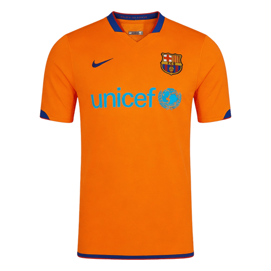 Retro Barcelona Mens Away Soccer Jersey 2006/07 Orange