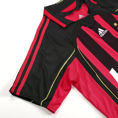 Retro AC Milan Mens Home Soccer Jersey 2006/07 Red&Black