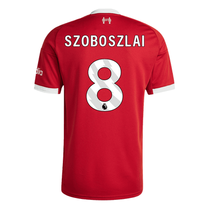 SZOBOSZLAI #8 Liverpool Mens Home Soccer Jersey 2025/26 Red