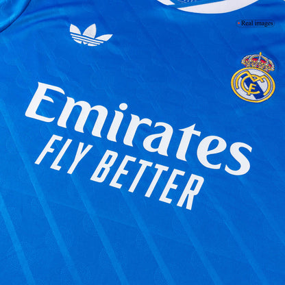 BELLINGHAM #5 Real Madrid Mens Third Away Soccer Jersey 2025/26 Blue