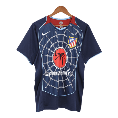 Retro Atletico Madrid Mens Away Soccer Jersey 2004/05 Navy