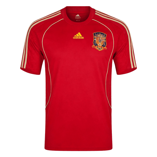 Retro Spain Mens Home Soccer Jersey 2008 Red