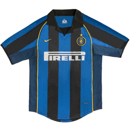 Retro Inter Milan Mens Home Soccer Jersey 2001/02 Blue&Black
