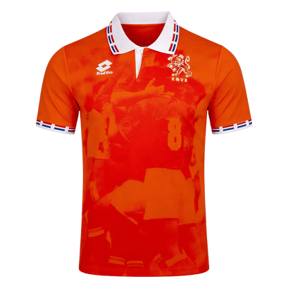 Retro Netherlands Mens Home Soccer Jersey 1996 Orange
