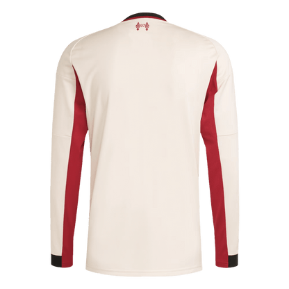 Liverpool Mens Away Long Sleeve Soccer Jersey 2025/26 White