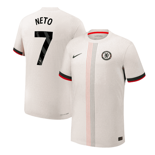 NETO #7 Chelsea Mens Away Soccer Jersey 2025/26 White - Player Version