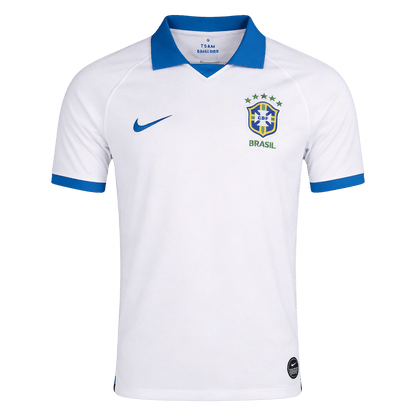 Retro Brazil Mens Away Soccer Jersey 2019 White