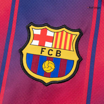 Barcelona Mens Home Long Sleeve Soccer Jersey 2025/26 Red&Blue