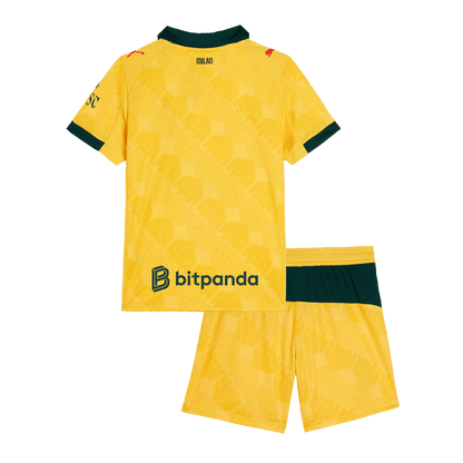 AC Milan Kids Third Away Soccer Kit 2025/26 Yellow