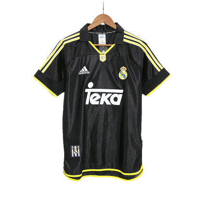 Retro Real Madrid Mens Away Soccer Jersey 1999/00 Black