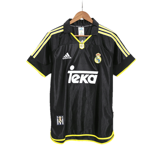 Retro Real Madrid Mens Away Soccer Jersey 1999/00 Black