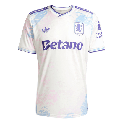 Aston Villa Mens Third Away Soccer Jersey 2025/26 White