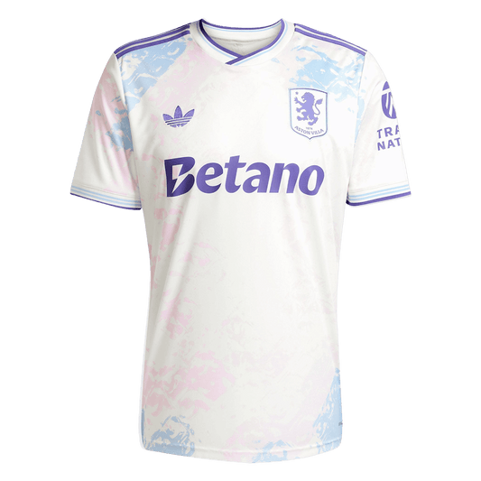 Aston Villa Mens Third Away Soccer Jersey 2025/26 White
