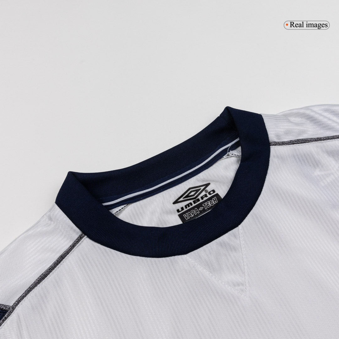 Retro BECKHAM #7 Manchester United Mens Away Soccer Jersey 2000/01 White