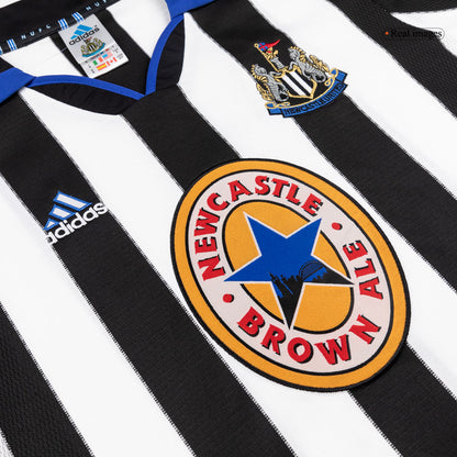 Retro Newcastle United Mens Home Soccer Jersey 1999/00 Black&White